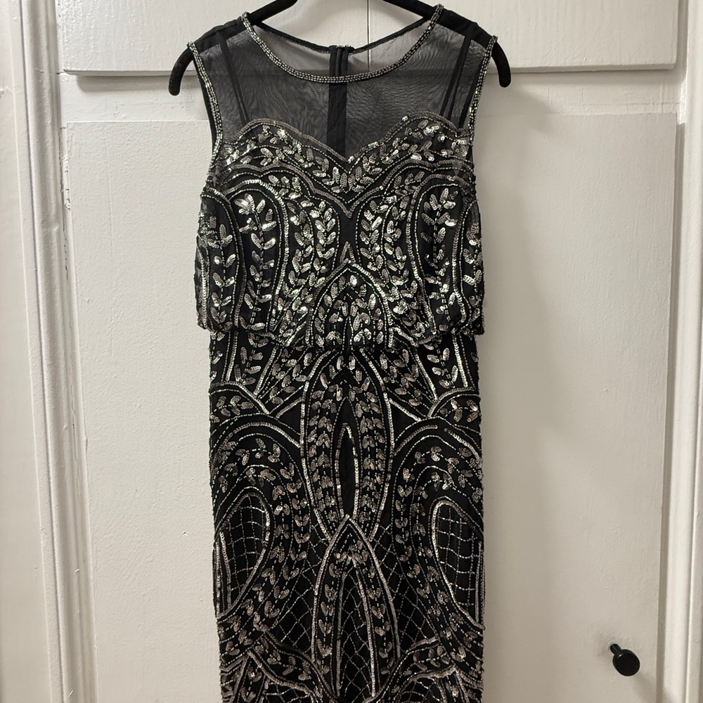 Adrianna Papell Beaded Holiday Mini Dress